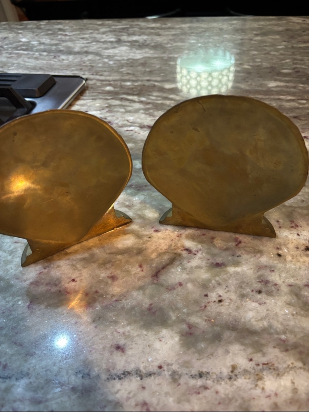 Brass Shell Bookends - Pair - Picture 3 of 4